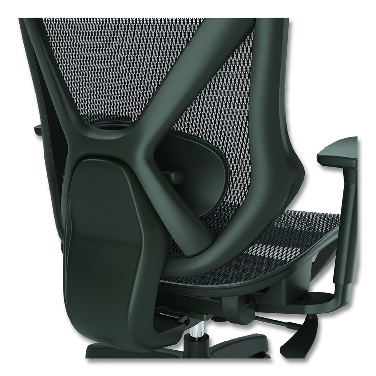 Alera Taunton Ergonomic Mesh Swivel Task Chair, Supports Up to 275lb, 17.44 to 20.98 Seat Height, Black Seat/Back, Black Base