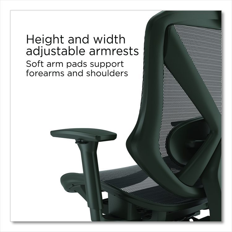 Alera Taunton Ergonomic Mesh Swivel Task Chair, Supports Up to 275lb, 17.44 to 20.98 Seat Height, Black Seat/Back, Black Base