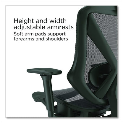Alera Taunton Ergonomic Mesh Swivel Task Chair, Supports Up to 275lb, 17.44 to 20.98 Seat Height, Black Seat/Back, Black Base