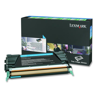 X746A4CG Toner, 7,000 Page-Yield, Cyan