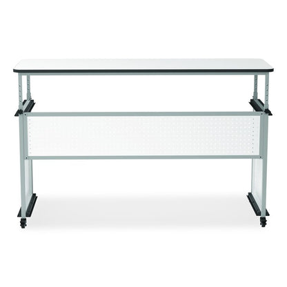 Modular Teacher's Desk, 60.25 x 21 x 32 to 38, White