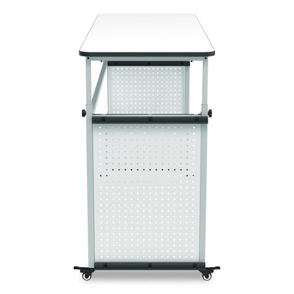 Modular Teacher's Desk, 60.25 x 21 x 32 to 38, White