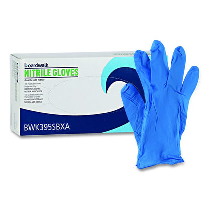Blue Disposable Nitrile Gloves, 370 Series, Powder-Free, Small, 3 mil Thick, 9.5" Long, Blue, 100/Box, 10 Boxes/Carton