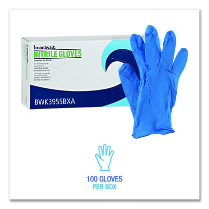 Blue Disposable Nitrile Gloves, 370 Series, Powder-Free, Small, 3 mil Thick, 9.5" Long, Blue, 100/Box, 10 Boxes/Carton