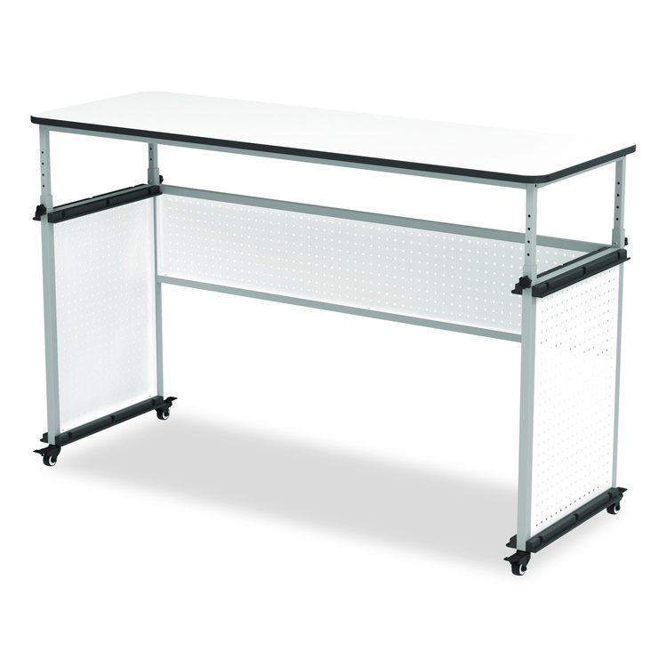 Modular Teacher's Desk, 60.25 x 21 x 32 to 38, White
