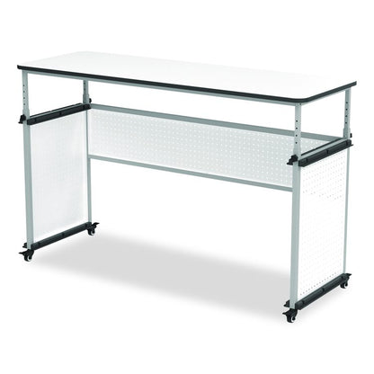 Modular Teacher's Desk, 60.25 x 21 x 32 to 38, White