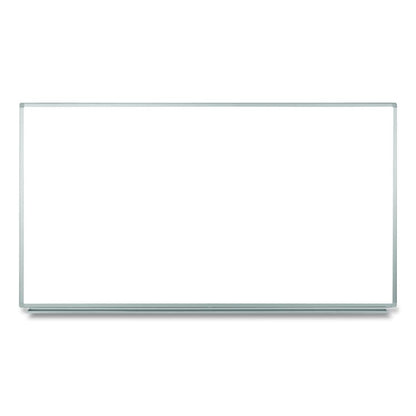 Wall-Mounted Magnetic Whiteboard, 72" x 40", White Surface, Silver Aluminum Frame