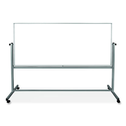 Mobile Magnetic Whiteboard, 96" x 40", White Surface, Silver Aluminum Frame