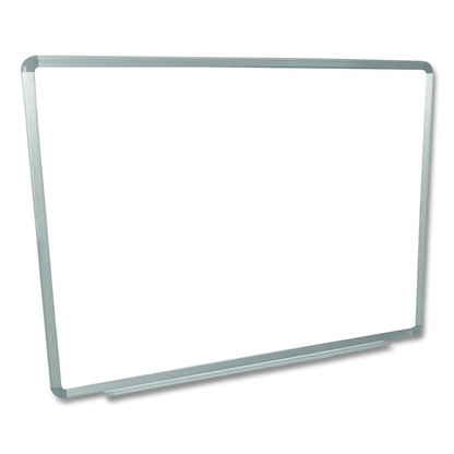 Wall-Mounted Magnetic Whiteboard, 48" x 36", White Surface, Silver Aluminum Frame