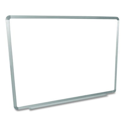 Wall-Mounted Magnetic Whiteboard, 48" x 36", White Surface, Silver Aluminum Frame