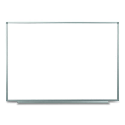 Wall-Mounted Magnetic Whiteboard, 48" x 36", White Surface, Silver Aluminum Frame
