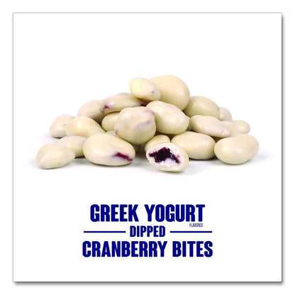 Greek Yogurt Dipped Cranberry Bites, Cranberry/Yogurt, 5 oz Bag, 12/Carton