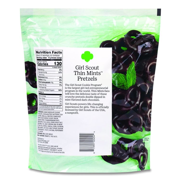 Thin Mints Pretzels, Mint Chocolate, 20 oz Bag