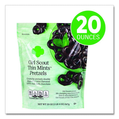 Thin Mints Pretzels, Mint Chocolate, 20 oz Bag