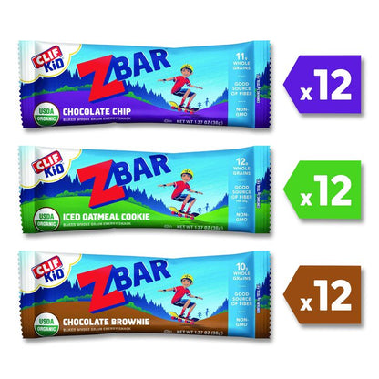 Kid Organic Zbar Granola Bars Variety Pack, Assorted Flavors, 1.27 oz Bar, 36/Carton