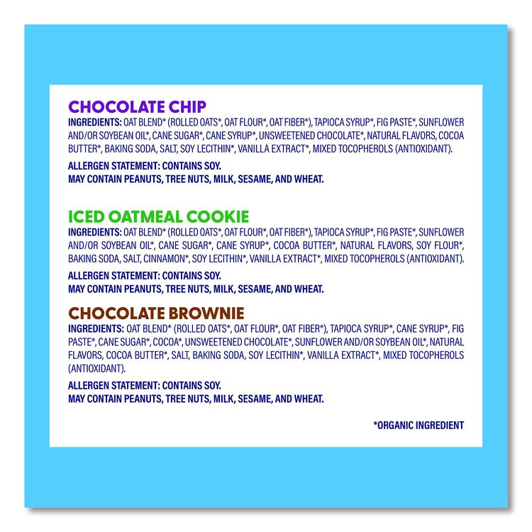 Kid Organic Zbar Granola Bars Variety Pack, Assorted Flavors, 1.27 oz Bar, 36/Carton