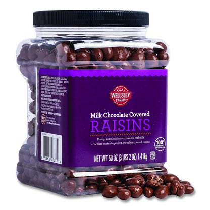 Milk Chocolate Covered Raisins, 50 oz Jar