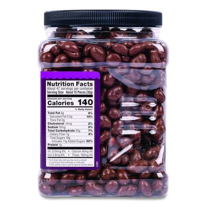 Milk Chocolate Covered Raisins, 50 oz Jar