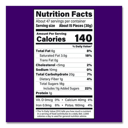 Milk Chocolate Covered Raisins, 50 oz Jar