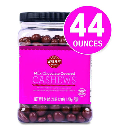 Milk Chocolate Covered Cashews, 44 oz Jar