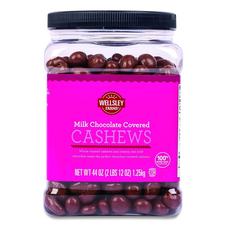 Milk Chocolate Covered Cashews, 44 oz Jar