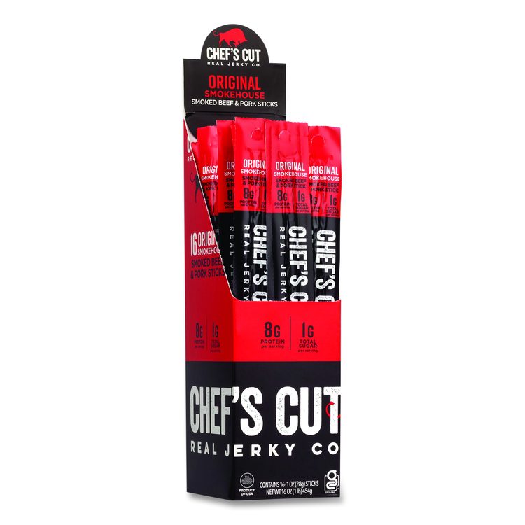 Original Smokehouse Beef and Pork Meat Stick, 1 oz Individually Wrapped, 16/Carton