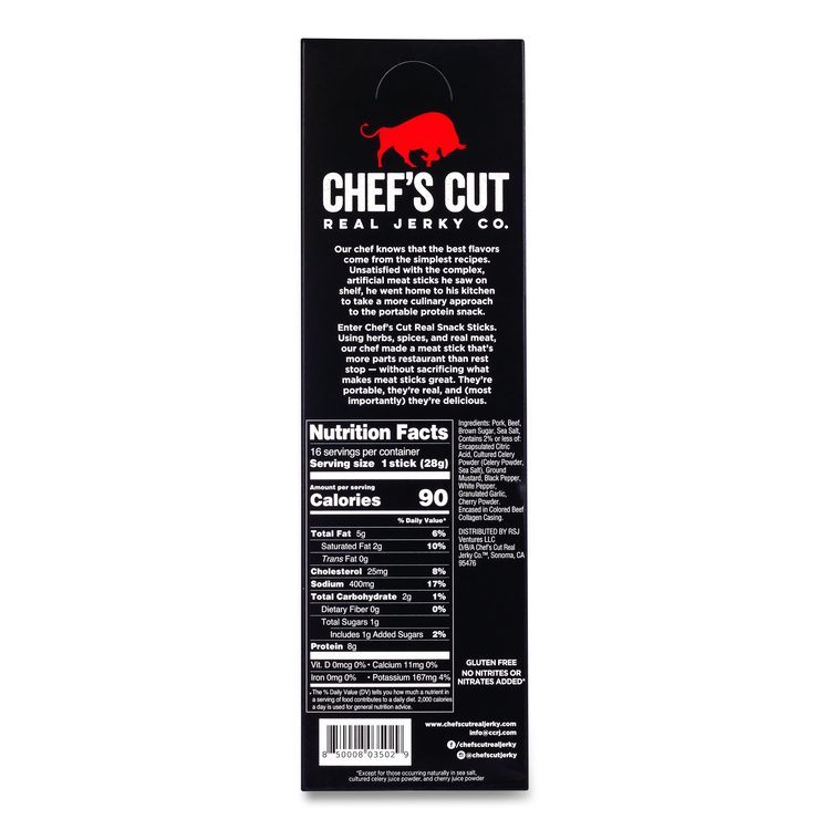 Original Smokehouse Beef and Pork Meat Stick, 1 oz Individually Wrapped, 16/Carton
