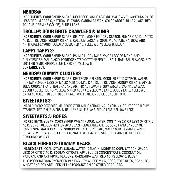 Party Mix Stand-Up Bag, 120 Pieces, Assorted Flavors, 2.5 lb Bag