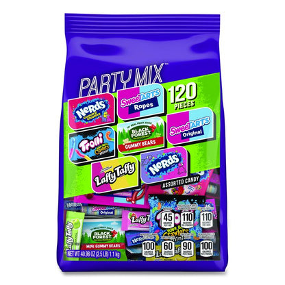 Party Mix Stand-Up Bag, 120 Pieces, Assorted Flavors, 2.5 lb Bag