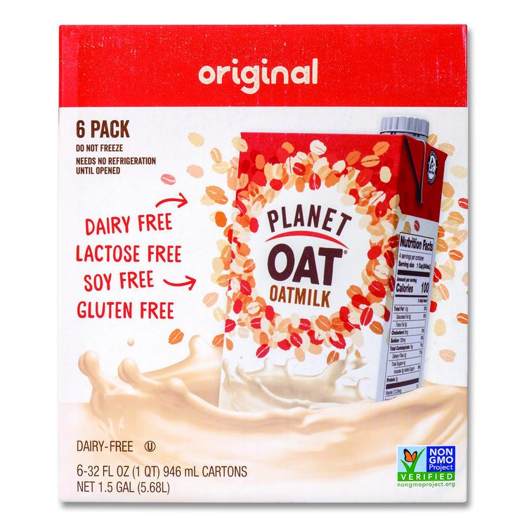 Original Oat Milk Cartons, 32 oz Carton, 6/Carton