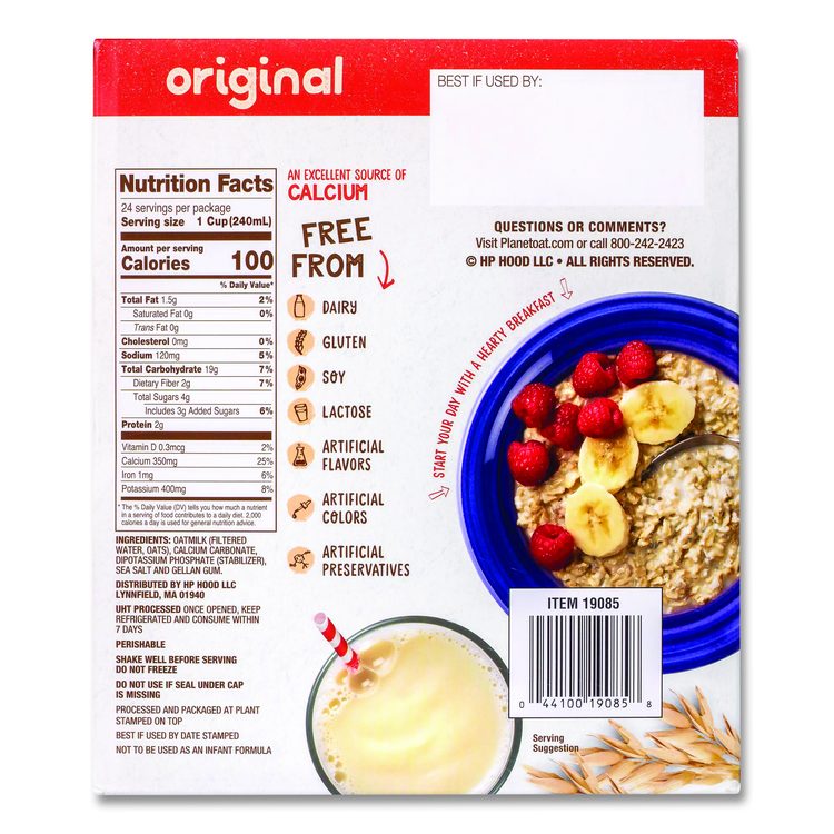 Original Oat Milk Cartons, 32 oz Carton, 6/Carton