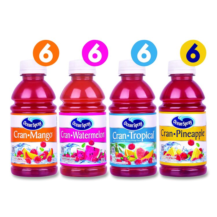 Tropical Variety Pack, Assorted Flavors, 10 oz Bottle, 24/Carton