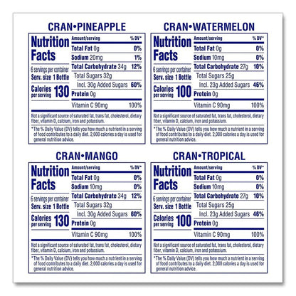 Tropical Variety Pack, Assorted Flavors, 10 oz Bottle, 24/Carton