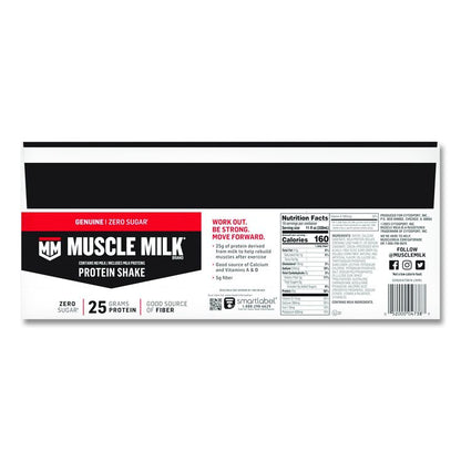 Genuine Chocolate Protein Shake, 11 oz Carton, 18/Carton