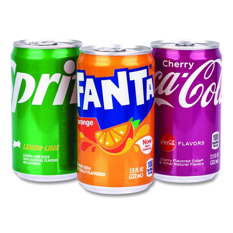 Mini Cans Variety Pack, Assorted Flavors, 7.5 oz Can, 30/Carton