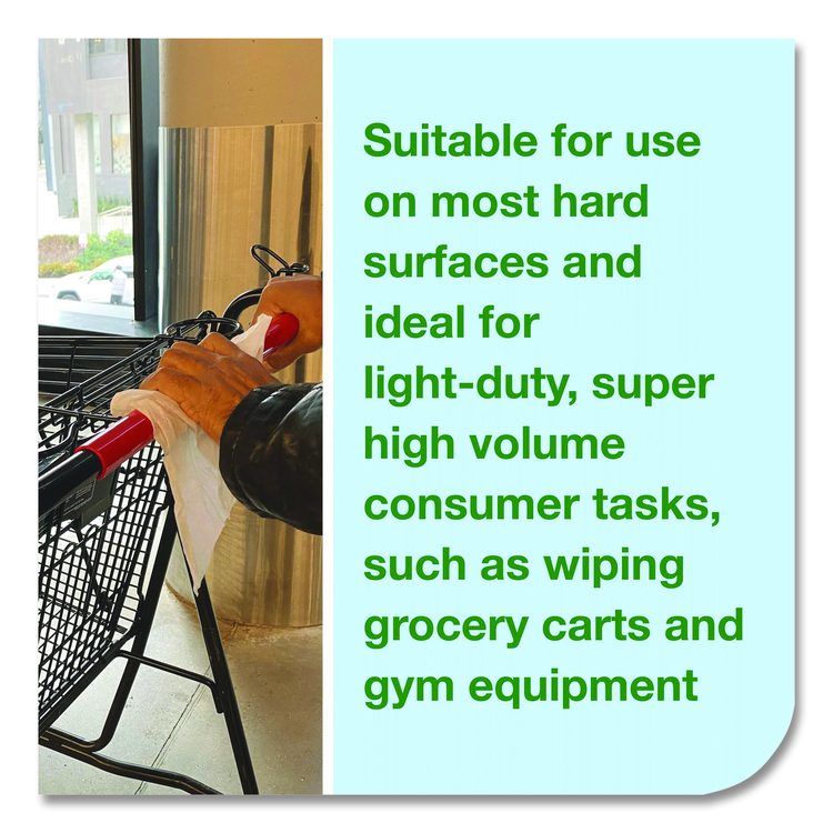 Light-Duty Surface Cleaning Wet Wipe, 1-Ply, 8 x 6, Unscented, White, 2,500 Sheets/Roll, 2 Rolls/Carton