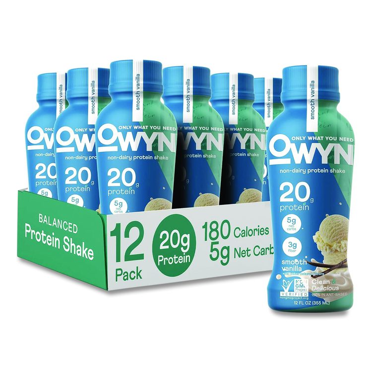 20 g Protein Drink, Vanilla, 12 oz Bottle, 12/Carton