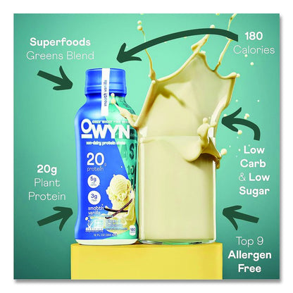 20 g Protein Drink, Vanilla, 12 oz Bottle, 12/Carton