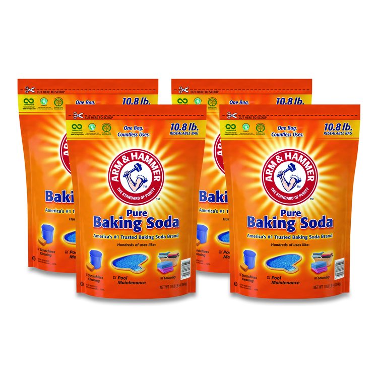 Baking Soda, 10.8 lbs Bag, 4/Carton
