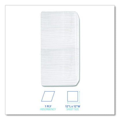1/4-Fold Lunch Napkins, 1-Ply, 12 x 12, White, 500/Pack