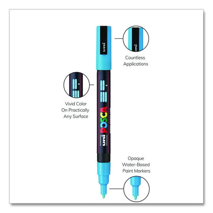 Water-Based Paint Markers, Fine Bullet Tip, Assorted Colors, 8/Pack