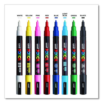 Water-Based Paint Markers, Fine Bullet Tip, Assorted Colors, 8/Pack