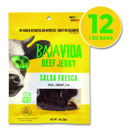 Beef Jerky Salsa Fresca Snack Pack, Salsa Fresca, 1 oz Packet, 12/Carton