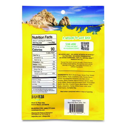 Beef Jerky Salsa Fresca Snack Pack, Salsa Fresca, 1 oz Packet, 12/Carton