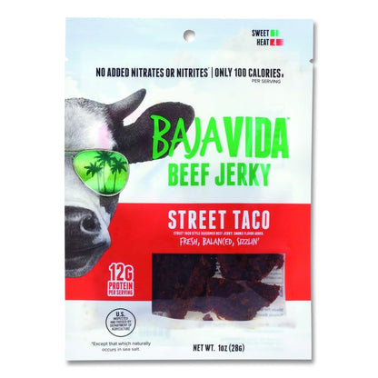Beef Jerky Street Taco Snack Pack, Street Taco, 1 oz Packet, 12/Carton