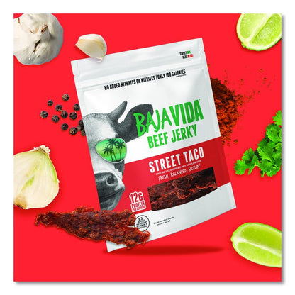 Beef Jerky Street Taco Snack Pack, Street Taco, 1 oz Packet, 12/Carton
