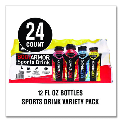 BASE Sports Drink Variety Pack, Assorted Flavors, 12 oz Bottle, 24/Carton