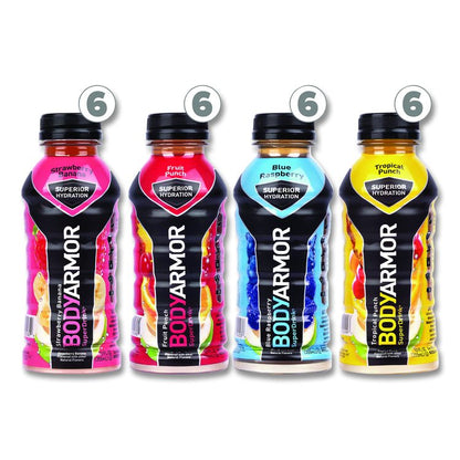 BASE Sports Drink Variety Pack, Assorted Flavors, 12 oz Bottle, 24/Carton