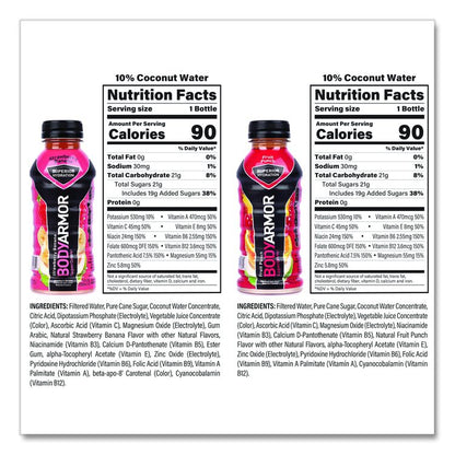 BASE Sports Drink Variety Pack, Assorted Flavors, 12 oz Bottle, 24/Carton