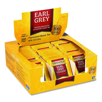 Tea Bags, Earl Grey, Individually Wrapped, 100/Carton
